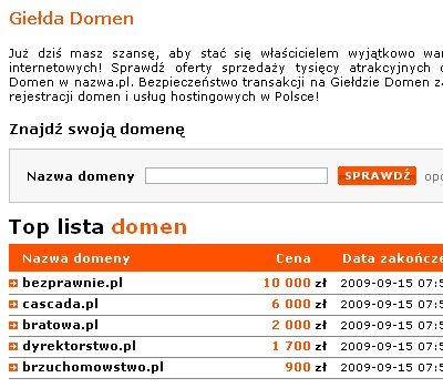 gielda-domen-duze